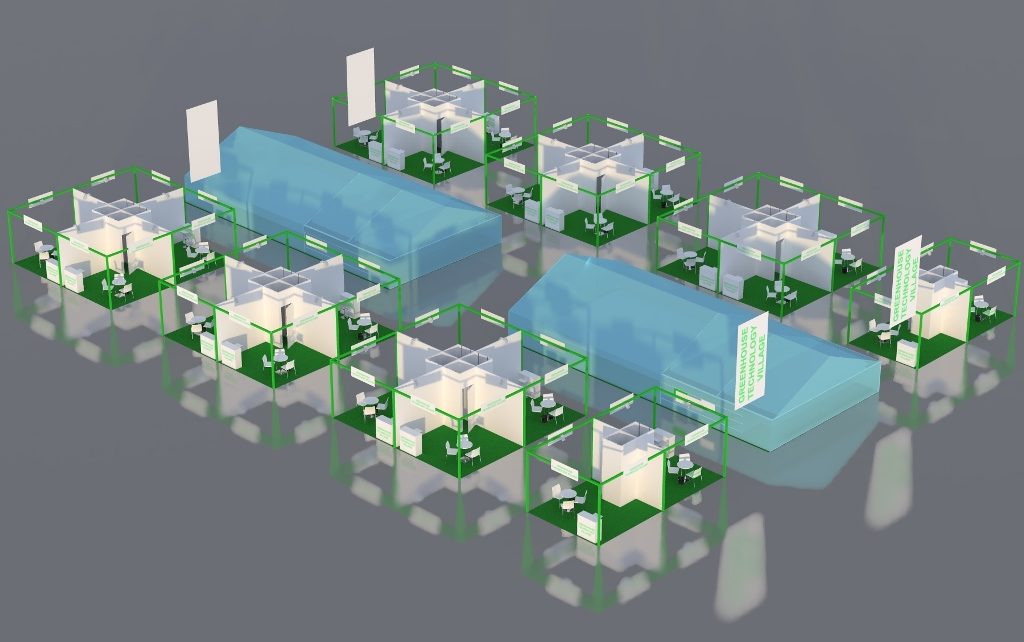 Il rendering del Greenhouse Tecnology Village a Macfrut 2019