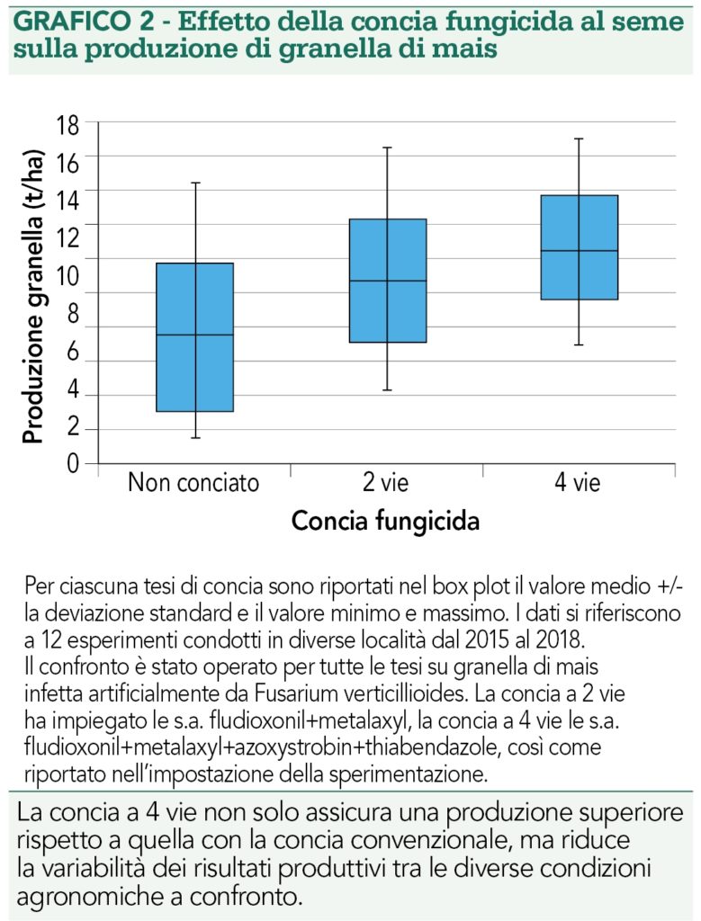 Effetto concia fungicida su produzione mais