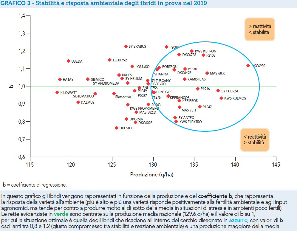 Ibridi di mais 2019 stabilità e risposta ambientale
