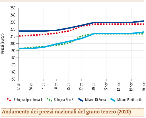 prezzi grano tenero novembre 2020 lunedì 30