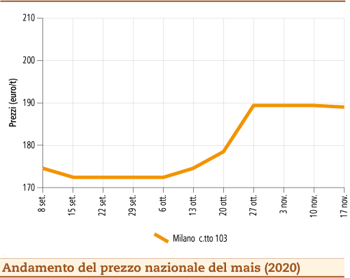 prezzi mais novembre 2020 lunedì 23