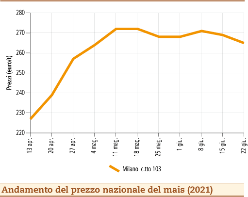 prezzi mais giugno 2021 lunedì 28