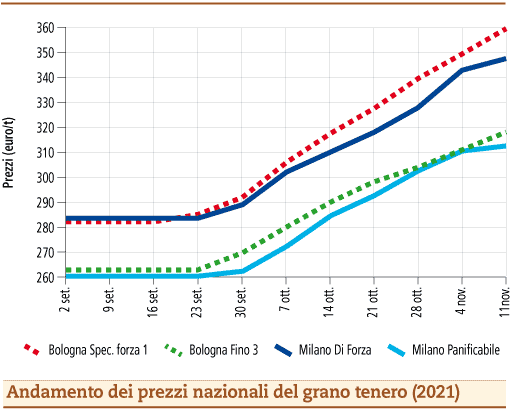 prezzi grano tenero novembre 2021 lunedì 15