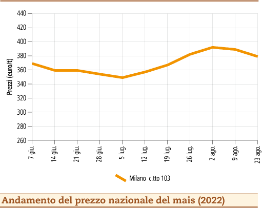 prezzi mais agosto 2022 lunedì 29