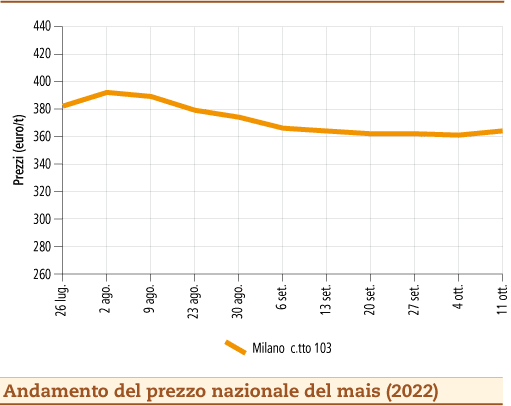 prezzi mais ottobre 2022 lunedì 17