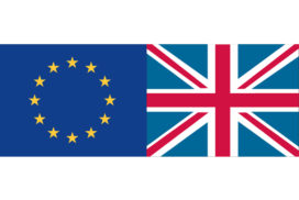 Bandiere UE e UK