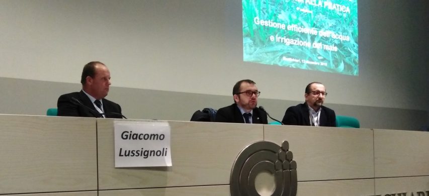 Da sinistra: Giacomo Lussignoli, presidente del Condifesa di Brescia, Fabio Rolfi, assessore all'agricoltura della Regione Lombardia e Mauro Belloli, vicedirettore di Coldiretti Brescia