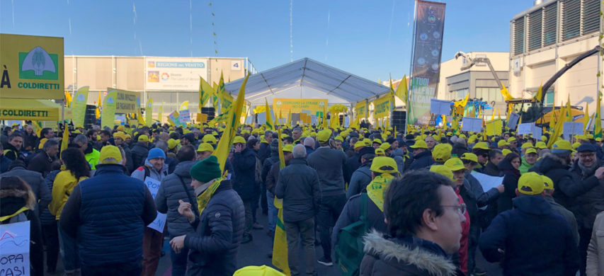 Manifestazione Coldiretti a Fieragricola 2020