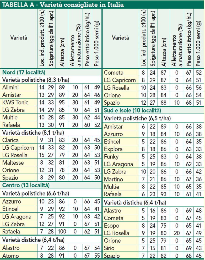 Rese alte ma molto variabili per l’orzo 2022 L'Informatore Agrario