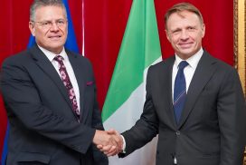 Maroš Šefcovic e Francesco Lollobrigida